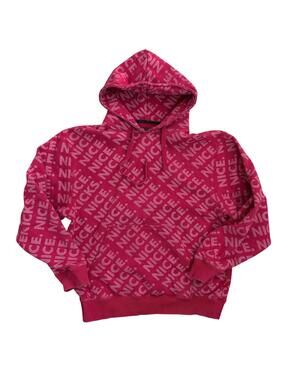 NiceKicks “NICE”Print Hoodie Red Size M